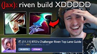 I finally tried RTO's Challenger Riven Top Lane Guide, its kinda interesting 