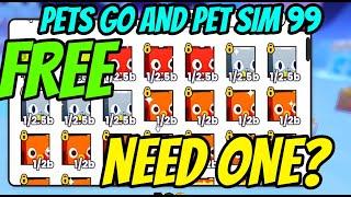 FREE HUGE PETS in pets go and pet sim 99