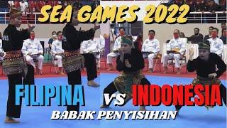 GANDA PUTRI-RISKA & RIRIN (INDONESIA) VS JEREMAE & MITZ (FILIPINA)-SEA GAMES PENCAK SILAT HANOI 2022