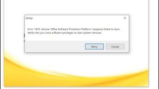 Error 1920 service office software protection platform osppsvc failed to start. Microsoft Office