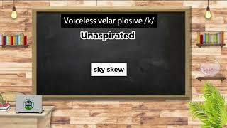 The example of voiceless velar plosive /k/  | American English pronunciations #english #learnenglish