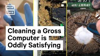 TikToker Cleans Disgusting Computers in Oddly Satisfying Way | NowThis