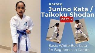 Junino Kata / Taikyoku Shodan Part 2 / Basic White Belt Kata in Karate with detailed instructions