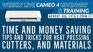 TRW Silhouette Cameo 4 Giveaway #200 and FREE Live Training! Tips and Tricks to Save you Money!