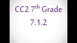 CC2 7 1 2 Lesson & Homework Help CPM