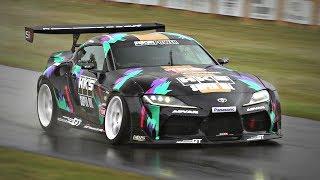 Toyota GR Supra A90 with 2JZ Engine Swap by HKS | Drifts, Donuts & TURBO Sounds @ FoS Goodwood