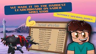 WE MADE IT TO THE HARDEST LEADERBOARD ON SABER SIMULATOR!
