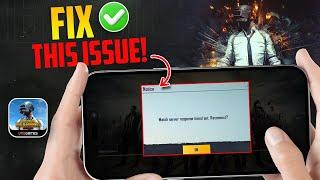 How to Fix Match Server Response Timeout Please Check Your Network Error in PUBG Mobile