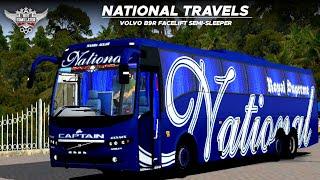 NATIONAL TRAVELS (Captain) LIVERY FOR VOLVO B9R SEMI-SLEEPER BUS MOD FOR BUSSID• BUSSID LIVERY