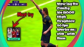 *New* Lag Fix Config |High Graphics|  working and No Root | PES2021 MOBILE