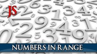 Printing numbers in a range using Javascript