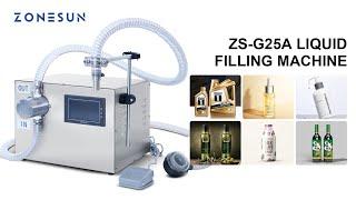 ZONEPACK Small Business | ZS-G25A Liquid Filling Machine Magnetic Pump  High Flow Rate Filler