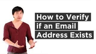 How to Verify if an Email Address Exists