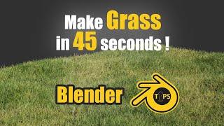 Make a grass in 45 seconds-Blender 2024.