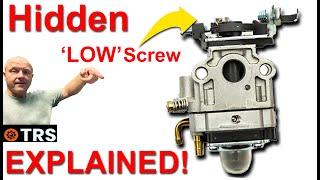 Hidden LOW Screw Explained and Re-set 'LOW' Speed.   (by Craig Kirkman)