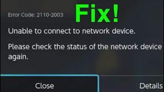 Nintendo Switch HOW TO FIX Unable to connect to the network.