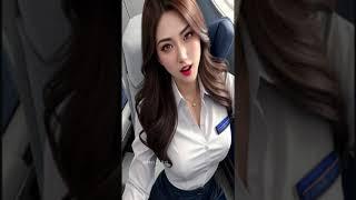 Ai Girl in Cabin Crew/Flight Attendant/Air Hostess Uniform | Mei Ai Art Lookbook