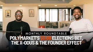 Polymarket’s $3.6B Elections Bet, The X-odus & The Founder Effect I MONTHLY ROUNDTABLE