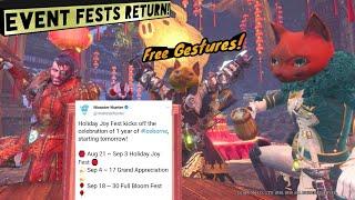 MHW PSA Iceborne Anniversary Festivals Returning!