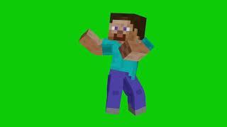 minecraft steve dancing green screen video