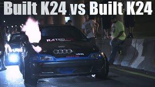 Fully Built K24 Hatch vs Fully Built K24 Coupe Heads up