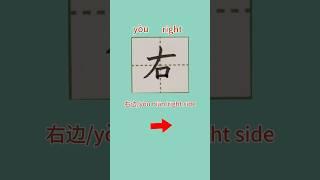 68【右yòu】Chinese character stroke/read and write right in Chinese/pinyin