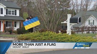 Mount Holly veteran makes waves with wooden Ukraine flag