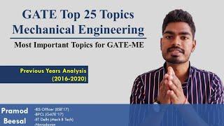 Top 25 Topics Gate Mechanical (ME) | Last 5 Years Analysis | by Pramod Beesal