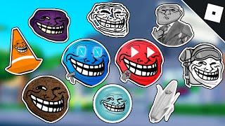 How to get the #157 - #166 TROLLFACE BADGES in FIND THE TROLLFACES (PART 8!) | Roblox