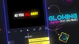 Ae Inspired Glowing Text Xml Preset | Alight Motion Glowing Text |  Glow Lyrics Preset Alight Motion