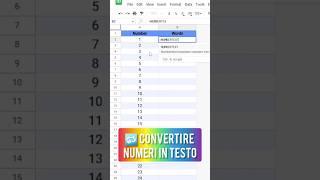  Convertire Numeri in Lettere | Google Sheets