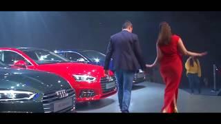 ileana in red dress on Audi A5 Launch