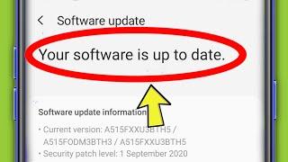 Your Software Is Up to Date ?