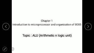 ALU in 8085 microprocessor