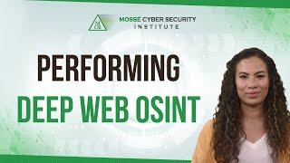 Performing Deep Web OSINT