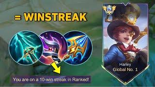 SOLO RANK WINSTREAK BUILD HARLEY JUNGLE NEW SEASON 35!! HARLEY USER MUST TRY THIS