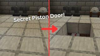 How to Make a SECRET 2x2 Flush Piston Door in the Floor in Minecraft