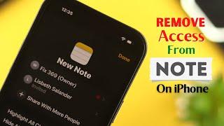 Stop Sharing Notes on iPhone! [How to View Shared Note and Remove Access]