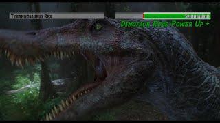 Tyrannosaurus Rex vs Spinosaurus + BONUS VIDEO...with healthbars