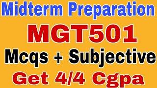 MGT501 Midterm Preparation 2024||Mgt501 Midterm Preparation Spring 2024||MGT501 Midterm preparation