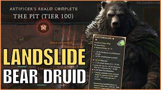 Landslide Bear Druid Pit 100 Clear Season 4 Diablo 4