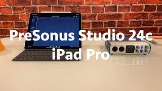 How to connect the PreSonus Studio 24c Audio Interface to an iPad Pro