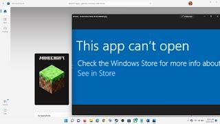 Fix Minecraft Launcher Error This App Can't Open Check The Windows Store On PC