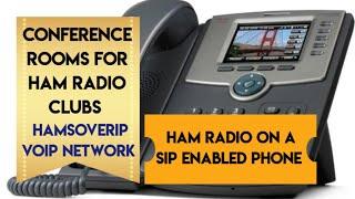 Conference room for radio clubs on Hams Over IP VoIP network ham radio on a sip enabled phone.