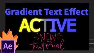 4-Color Gradient Text Effect Tutorial - No Plugins Adobe After Effects