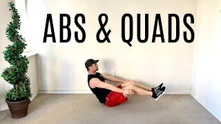 15 Minute Killer Abs and Quads Workout (No Equipment, No Jumping, Apartment Friendly)