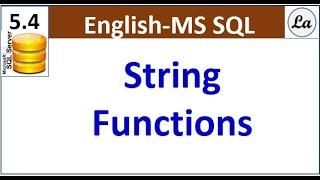 SQL String Functions