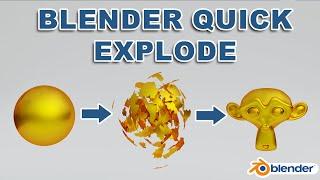 How to use the Quick Explode Modifier || Blender Tutorial || Blender 2.90