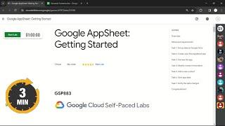 Google AppSheet: Getting Started | #qwiklabs | #GSP883