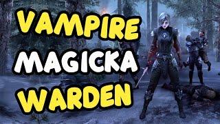 Magicka Warden Solo VAMPIRE PVE Build - COLD BLOODED - ESO Greymoor